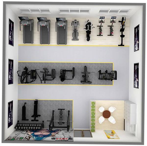 100平方健身房配置方案-广西suncitygroup太阳集团体育健身器材有限公司