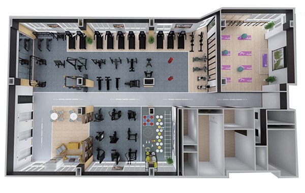200-500平方健身房配置方案-广西suncitygroup太阳集团体育健身器材有限公司